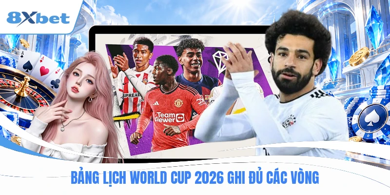 Bảng lịch world cup 2026 ghi đủ các vòng