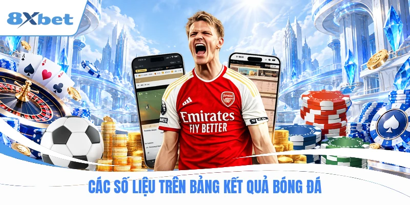 Các số liệu trên bảng kết quả bóng đá